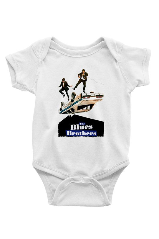 Blues Brothers Beyaz Bebek Body - Zıbın