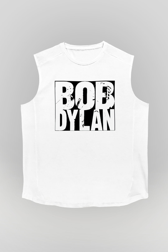 Bob Dylan Beyaz Unisex Kolsuz Tişört
