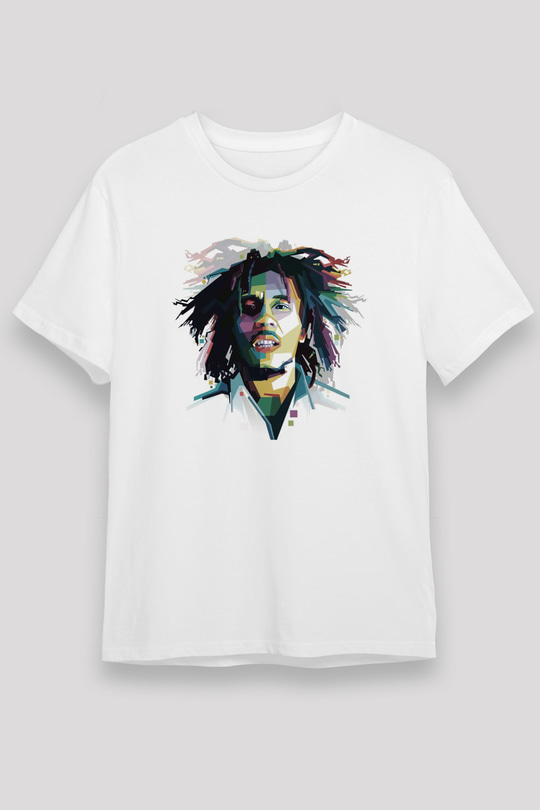 Bob Marley Beyaz Unisex Tişört T-Shirt - TişörtFabrikası