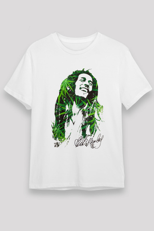 Bob Marley Beyaz Unisex Tişört T-Shirt - TişörtFabrikası