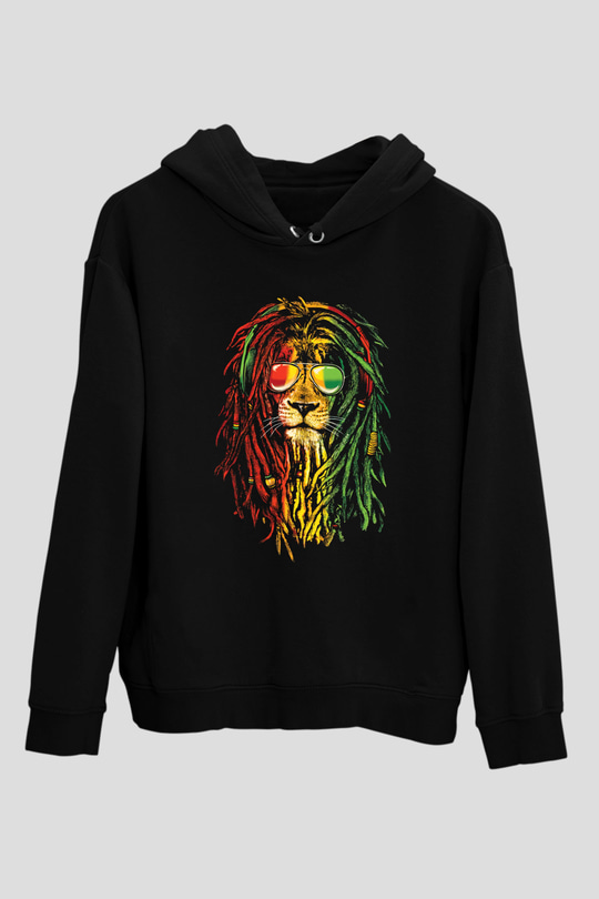 Bob Marley Siyah Unisex Hoodie