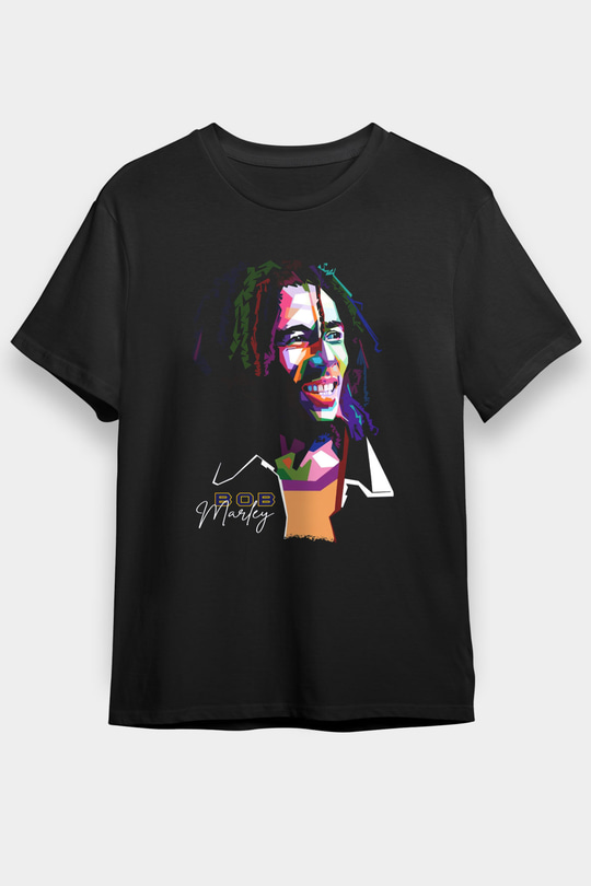 Bob Marley Siyah Unisex Tişört T-Shirt - TişörtFabrikası