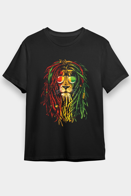Bob Marley Siyah Unisex Tişört T-Shirt - TişörtFabrikası