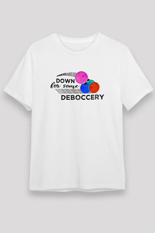 Bocce Baskılı Unisex Beyaz Tişört - Tshirt