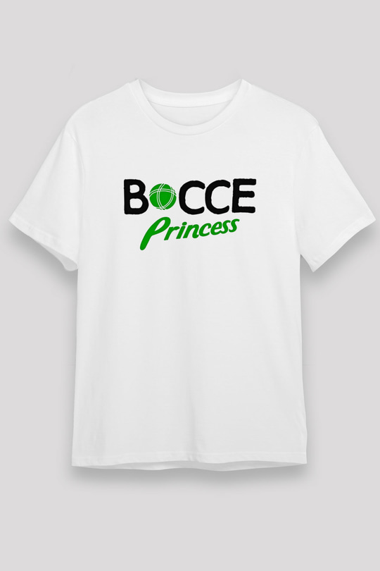 Bocce Baskılı Unisex Beyaz Tişört - Tshirt
