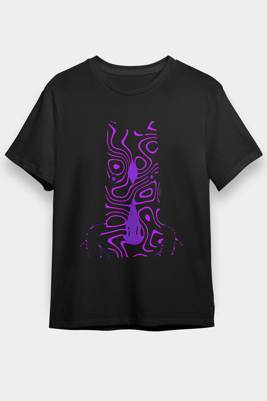 Bojack Horseman Baskılı Unisex Siyah Tişört - Tshirt
