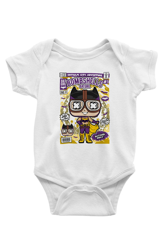 Bombshells Baskılı Unisex Beyaz Bebek Body - Zıbın