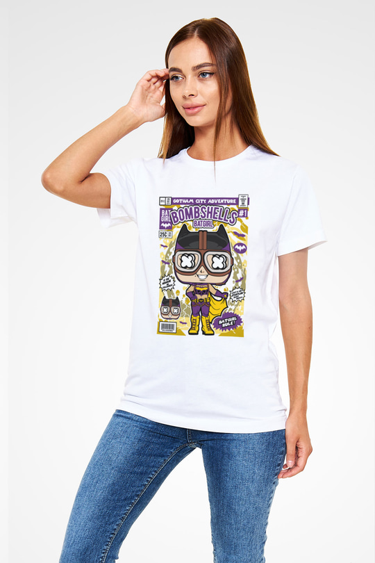 Bombshells Baskılı Unisex Beyaz Tişört