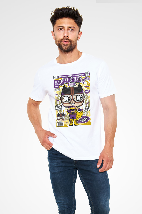 Bombshells Baskılı Unisex Beyaz Tişört