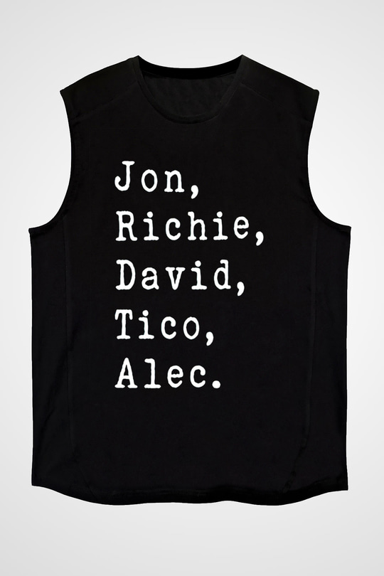 Bon Jovi Siyah Unisex Kolsuz Tişört