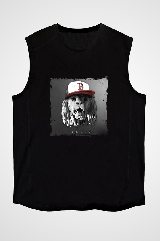 Borgore Baskılı Unisex Siyah Kolsuz Tişört