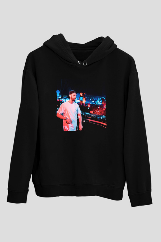 Borgore Siyah Unisex Kapüşonlu Sweatshirt