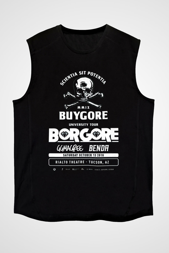 Borgore Siyah Unisex Kolsuz Tişört