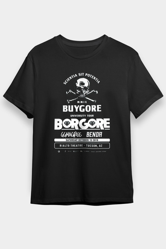 Borgore Siyah Unisex Tişört T-Shirt - TişörtFabrikası