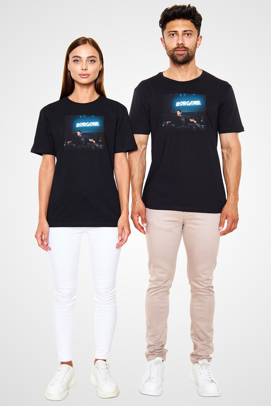 Borgore Siyah Unisex Tişört T-Shirt - TişörtFabrikası