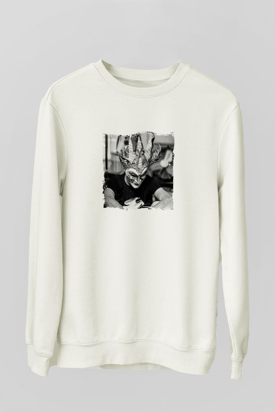 Boris BrejchaBaskılı Beyaz Sweatshirt