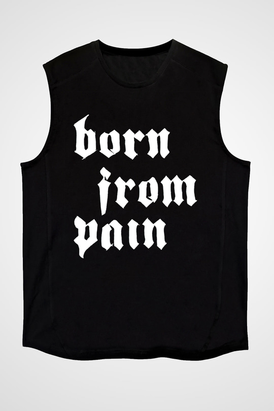 Born from Pain Siyah Unisex Kolsuz Tişört