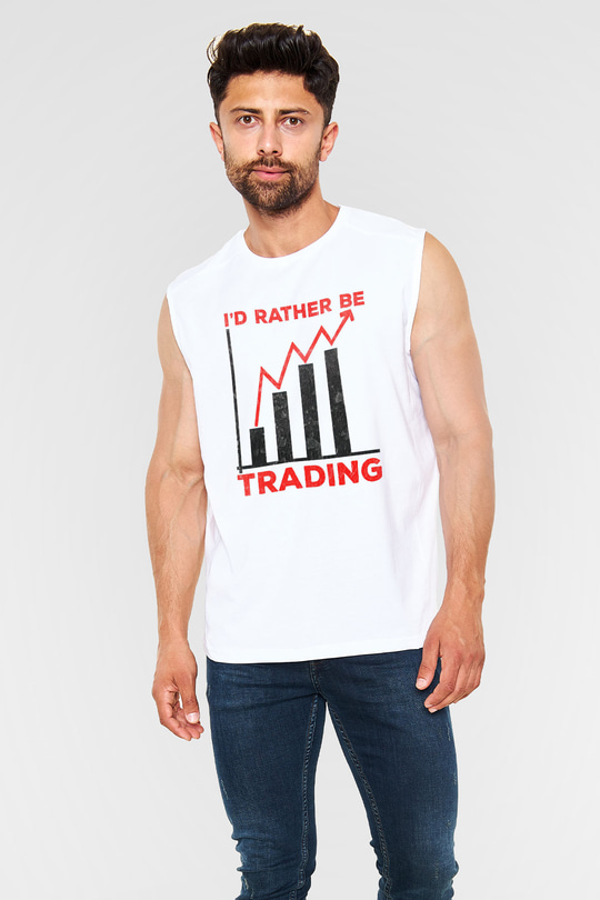 Borsacı Beyaz Unisex Kolsuz Tişört