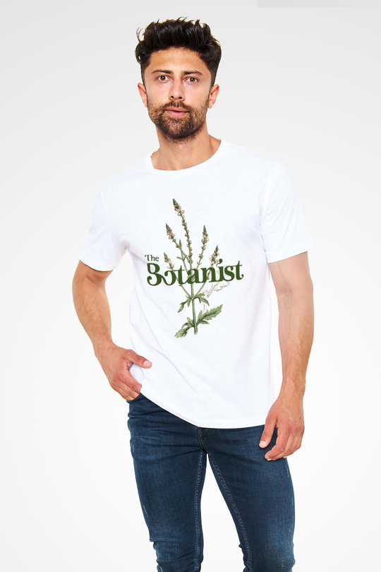 Botanikçi Beyaz Unisex Tişört T-Shirt - TişörtFabrikası