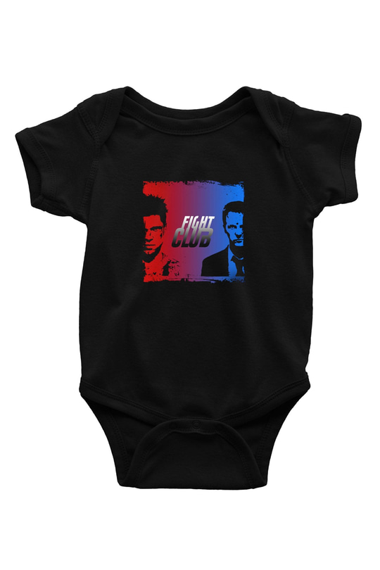 Brad Pitt Baskılı Unisex Siyah Bebek Body - Zıbın