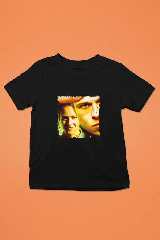 Brad Pitt Baskılı Unisex Siyah Çocuk Tişört