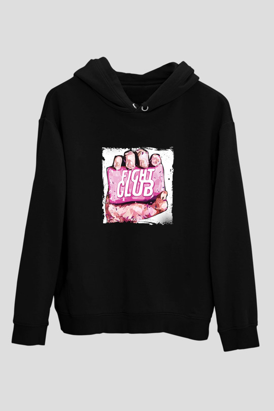 Brad Pitt Baskılı Unisex Siyah Hoodie