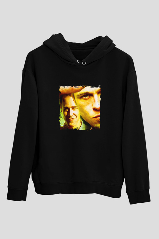 Brad Pitt Baskılı Unisex Siyah Hoodie