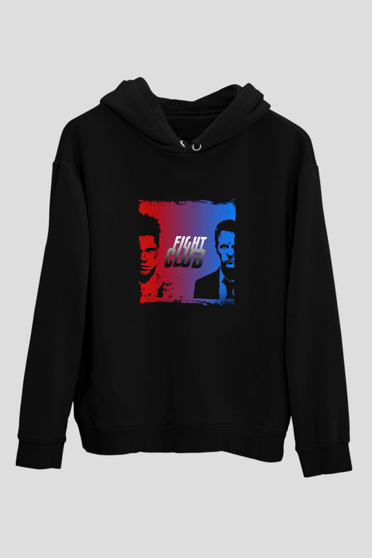 Brad Pitt Baskılı Unisex Siyah Hoodie