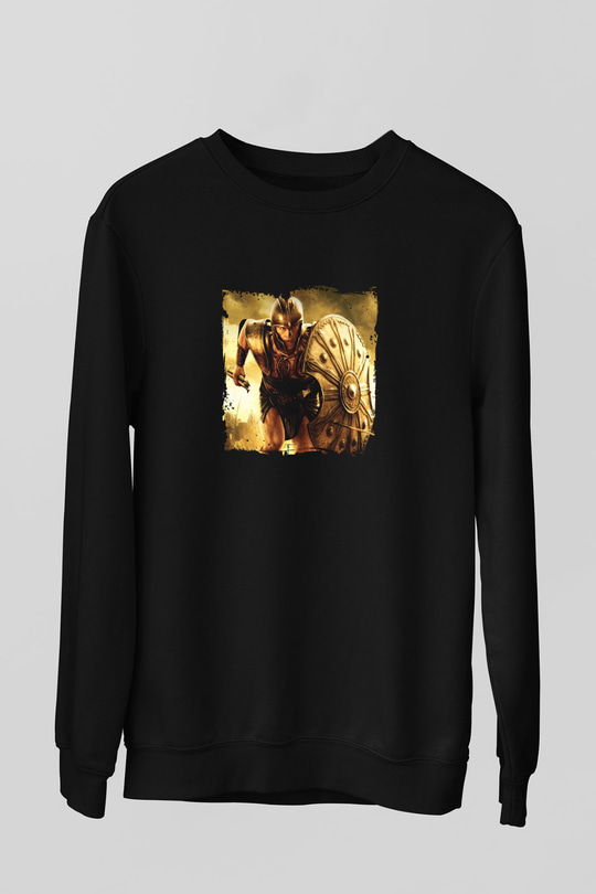 Brad Pitt Baskılı Unisex Siyah Sweatshirt