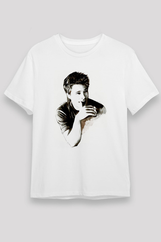 Brad Pitt Beyaz Unisex Tişört T-Shirt - TişörtFabrikası