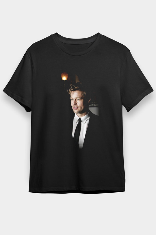 Brad Pitt Siyah Unisex Tişört T-Shirt - TişörtFabrikası