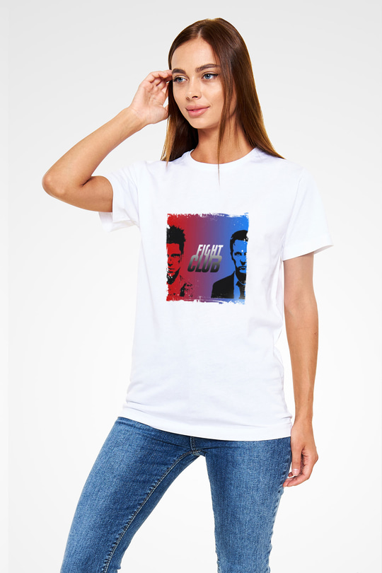 Brad Pitt Unisex Baskılı Beyaz Tişört