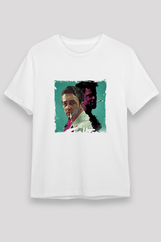 Brad Pitt Unisex Baskılı Beyaz Tişört