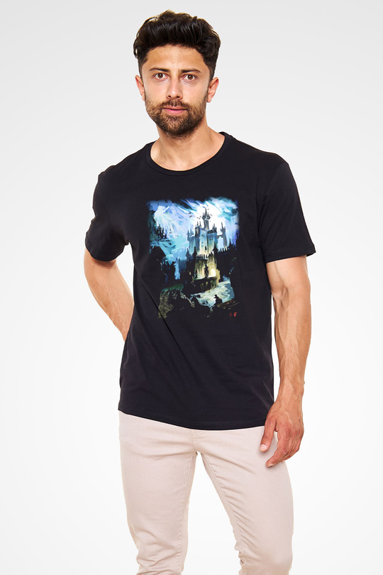 Bran Kalesi Siyah Unisex Tişört T-Shirt - TişörtFabrikası