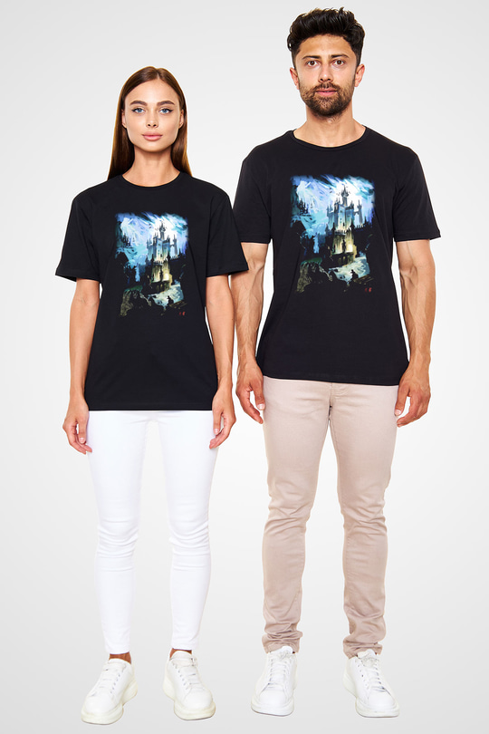 Bran Kalesi Siyah Unisex Tişört T-Shirt - TişörtFabrikası