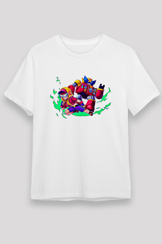 Brawl Stars Baskılı Unisex Beyaz Tişört - Tshirt