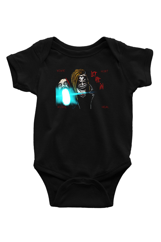Bray Wyatt Baskılı Unisex Siyah Bebek Body - Zıbın
