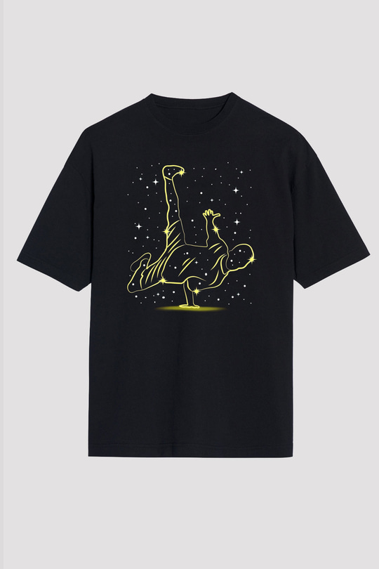Breakdans Siyah Oversize Tişört Oversize T-shirt - TişörtFabrikası
