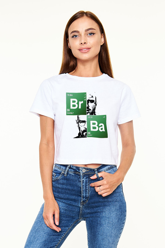 Breaking Bad Heisenberg Beyaz Croptop Tişört