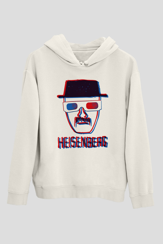 Breaking Bad Heisenberg Beyaz Unisex Kapşonlu Sweatshirt
