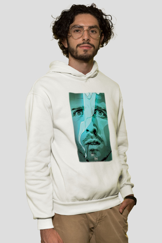 Breaking Bad Heisenberg Beyaz Unisex Kapşonlu Sweatshirt