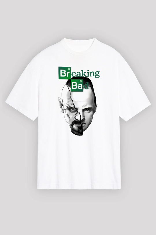 Breaking Bad Heisenberg Beyaz Unisex Oversize Tişört T-Shirt