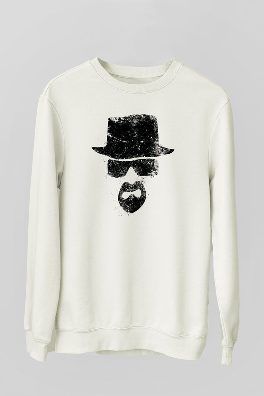 Breaking Bad Heisenberg Beyaz Unisex Sweatshirt