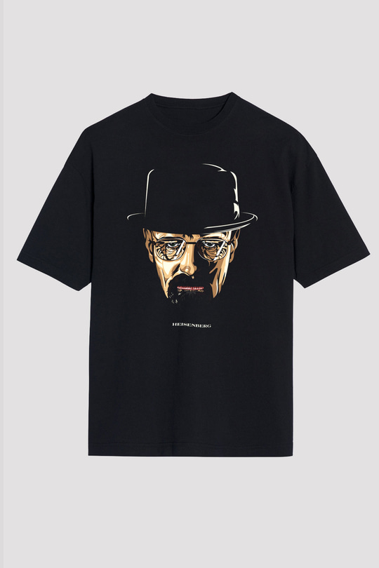 Breaking Bad Heisenberg Siyah Unisex Oversize Tişört T-Shirt