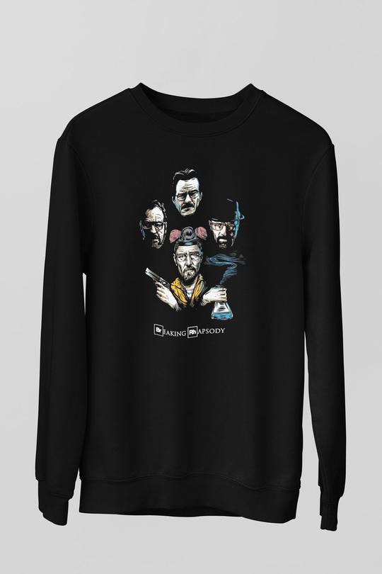 Breaking Bad Heisenberg Siyah Unisex Sweatshirt
