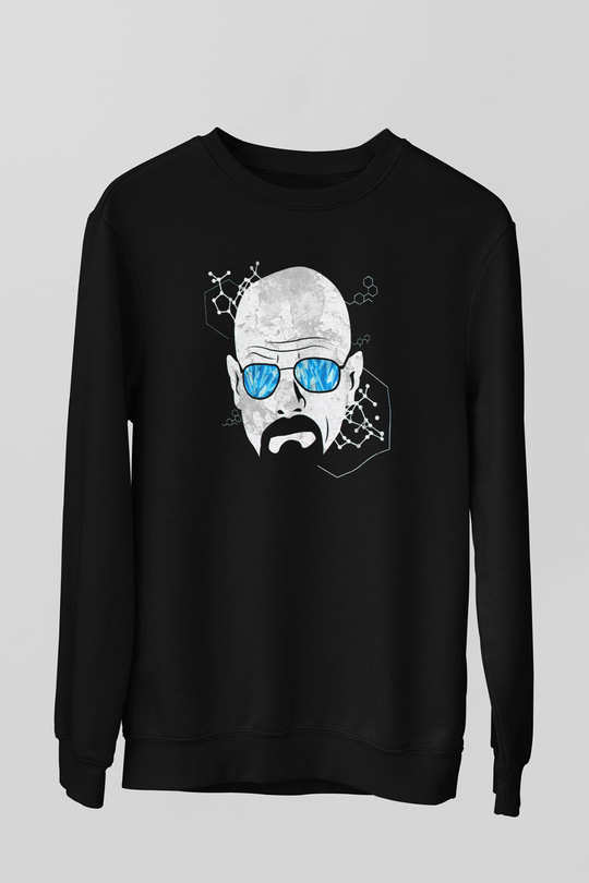 Breaking Bad Heisenberg Siyah Unisex Sweatshirt
