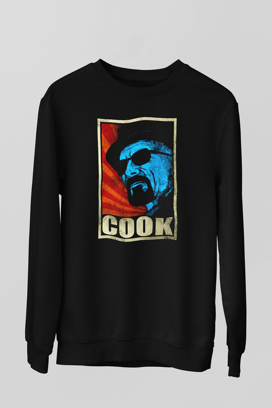 Breaking Bad Heisenberg Siyah Unisex Sweatshirt
