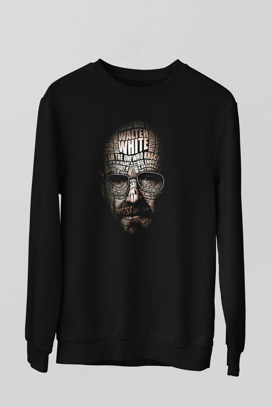 Breaking Bad Heisenberg Siyah Unisex Sweatshirt