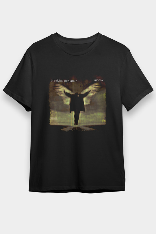 Breaking Benjamin Baskılı Unisex Siyah Tişört