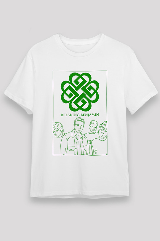 Breaking Benjamin Beyaz Unisex Tişört T-Shirt - TişörtFabrikası